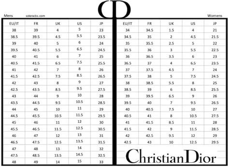 christian dior shoe sizing|dior size guide.